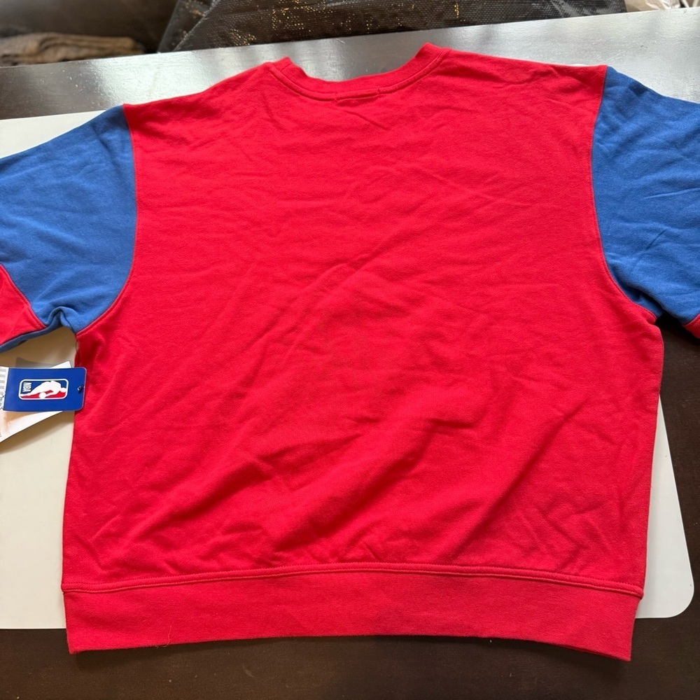 47 Brand Houston Rockets H-Town Colorblock Sweatshirt Women’s XL Red Blue - Picture 7 of 9